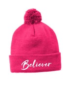 Load image into Gallery viewer, Believer Pom Pom Beanie
