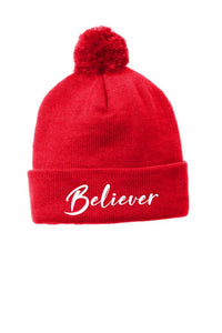 Believer Pom Pom Beanie