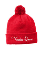 Load image into Gallery viewer, Fearless Queen Pom Pom Beanie